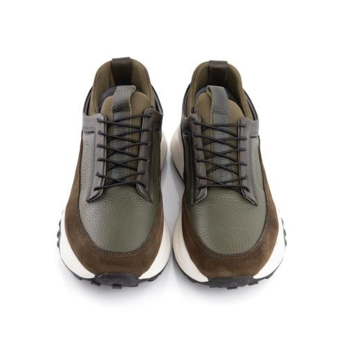 MegaTrend Urban - Haki/Kahve Süet Detaylı Kalın Taban Sneaker