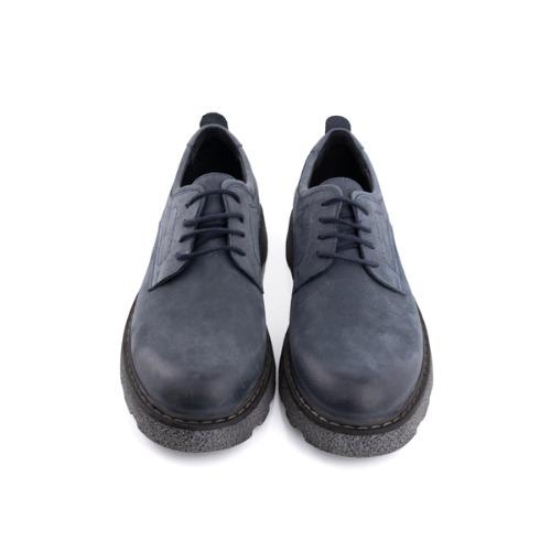 MegaIndigo Vintage - Lacivert Nubuk Görünümlü Kalın Tabanlı Casual Ayakkabı