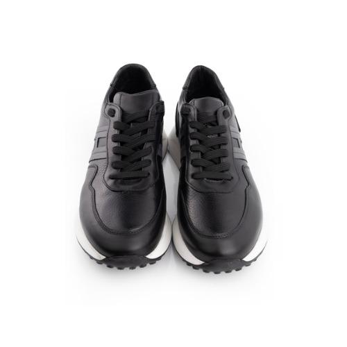 MegaElite Urban - Siyah Dokulu Deri ve Beyaz Tabanlı Sneaker