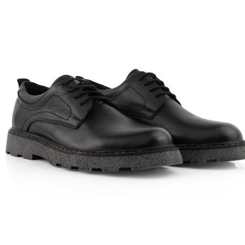 MegaTrek Noir - Siyah Kalın Pütürlü Tabanlı Casual Ayakkabı