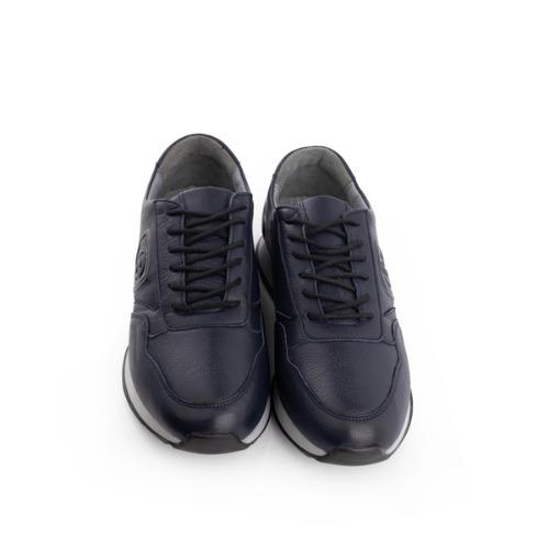 MegaCrest Navy - Lacivert Arma Detaylı Deri Sneaker