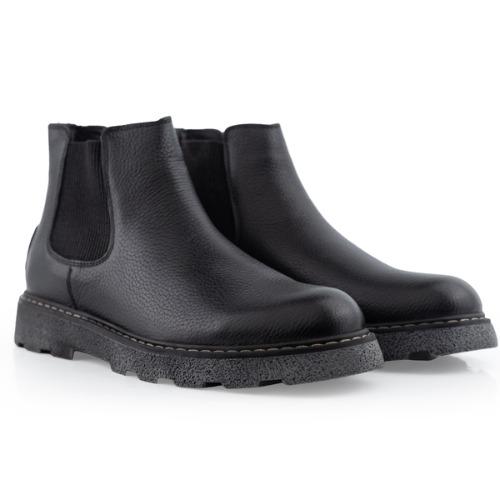 MegaTrek Chelsea - Siyah Dokulu Deri Kalın Tabanlı Bot