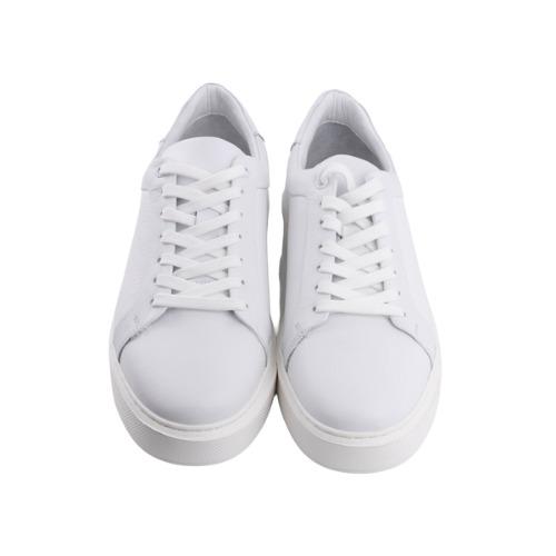 MegaPure White - Beyaz Dokulu Deri Minimalist Sneaker
